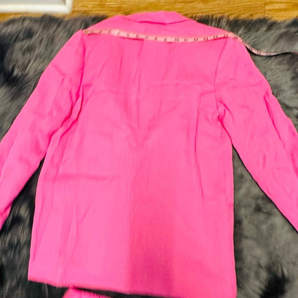 H&M Hot Pink Suit Set | Blazer Size S & Pants Size 8 | Barbiecore | NWT - Picture 11 of 16